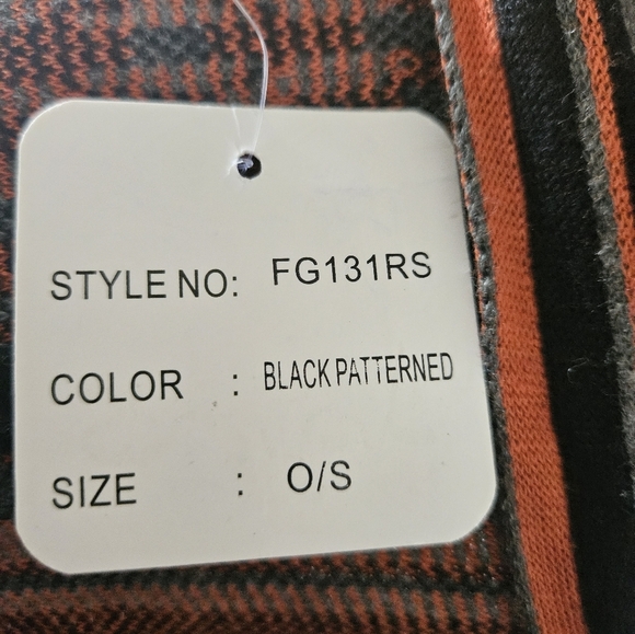 II Sisters Cardigan Sweater WM OS Aztec Geometric Orange Gray Black Open Front - Picture 4 of 4